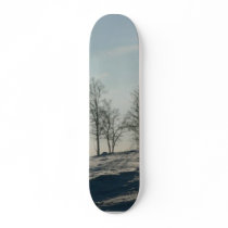 Sunshine On Snowy Tree Hill Skateboard