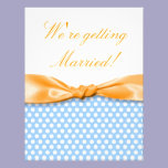 Sunshine Orange Ribbon w/ Polka Dots invitations