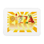 Sunshine Pizza Rectangle Magnets