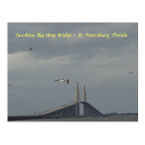 Sunshine Sky Way Bridge St Petersburg, Florida postcards