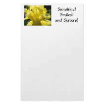 SUNSHINE! Smiles! SISTERS! Stationery Iris Flowers