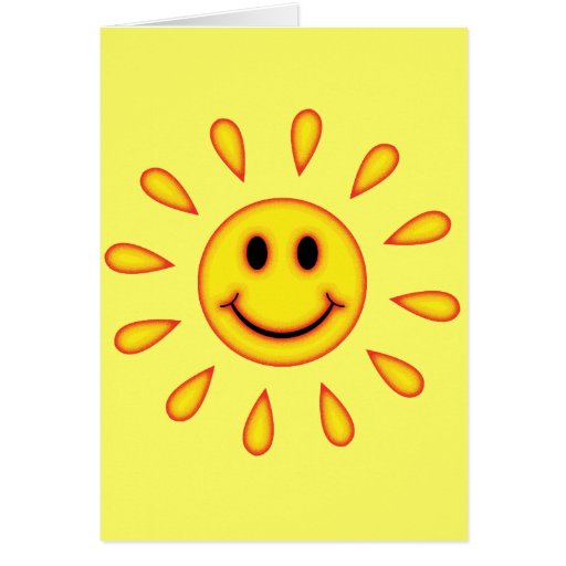 Sunshine Smiley Face Card Zazzle 0414
