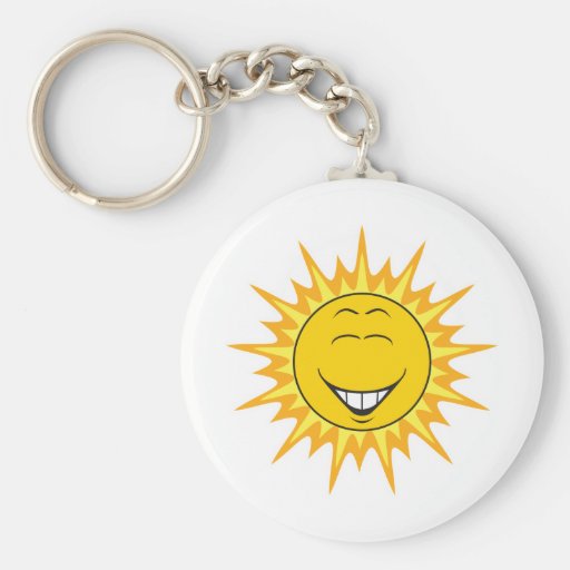 Sunshine Smiley Face Key Chains