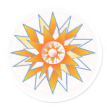 Sunshine Star Round Sticker