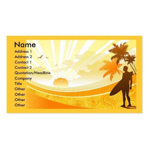 sunshine_widescreen_vector-1920x1200, Name, Add... Business Card Template (front side)