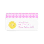 Sunshine With Diamond Print Address Labels