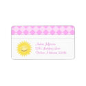 Sunshine With Diamond Print Address Labels