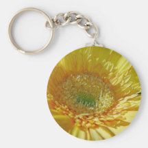 Sunshine Yellow Gerbera Daisy Key Chains