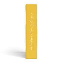Sunshine Yellow Recipe Personalized Name Binder