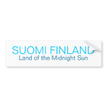 SUOMI FINLAND, Land of the Midnight Sun Bumper Sti bumper stickers