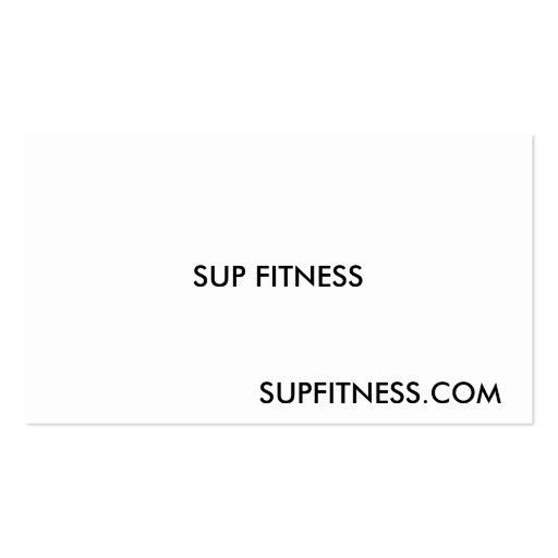 SUP FITNESS BUSINESS CARD TEMPLATES (back side)