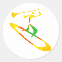 SUP ON MALIBU ROUND STICKERS