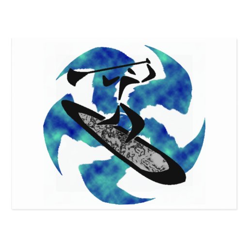 SUP WATER PATTERNED POSTCARD