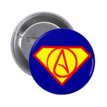 Super atheist button buttons