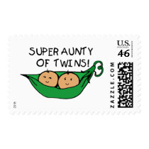 Super Aunty of Twins Pod Stamps