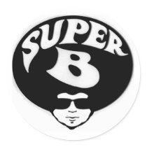Super B Afro Sticker