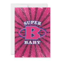 Super Baby Girls Invitation