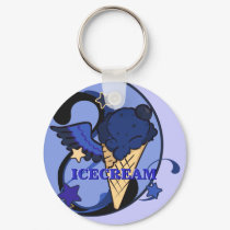 Super Blueberry Ice Cream Keychain by Customizables Super Blueberry Ice Cream Keychain
