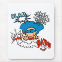 Super Boy Blam Bang Pow mousepads by stick_figures Super Boy Blam Bang Pow mousepads