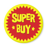SUPER BUY RETAIL BADGE REFRIGERATOR MAGNET