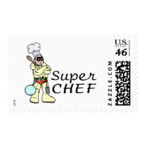 Super Chef Postage Stamp