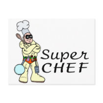 Super Chef postcards by TeeZazzle Super Chef postcards