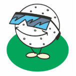 super cool golfball wearing sunglasses photo sculptures