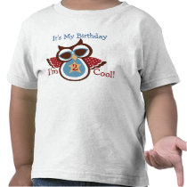 Super COOL Owl Birthday Party Shirt