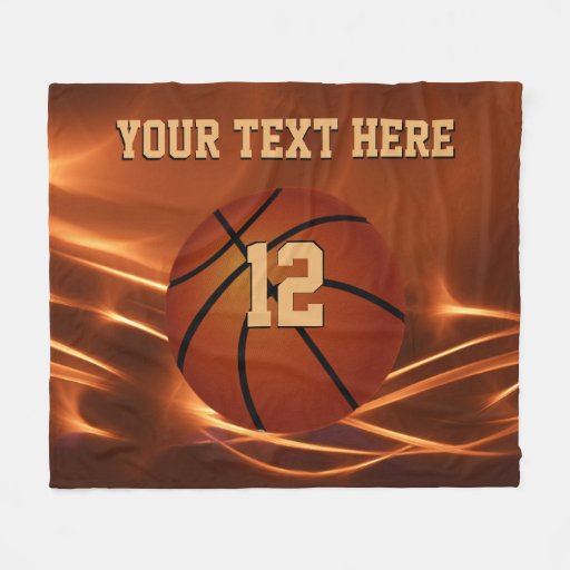 Super Cool Personalized Basketball Throw Blanket Zazzle