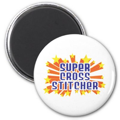 Super Cross Stitcher Refrigerator Magnet