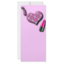 Super Cute I Love Lipstick  Design Customized Rack Card