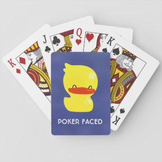 Super Cute Poker Faced Ducky Playing Cards