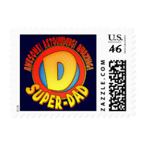 Super Dad Father's Day Custom Postage Stamps