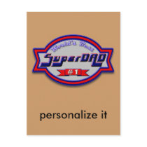 Super Dad Gifts and Super Dad Apparel postcards by janbalaya Super Dad Gifts and Super Dad Apparel postcards