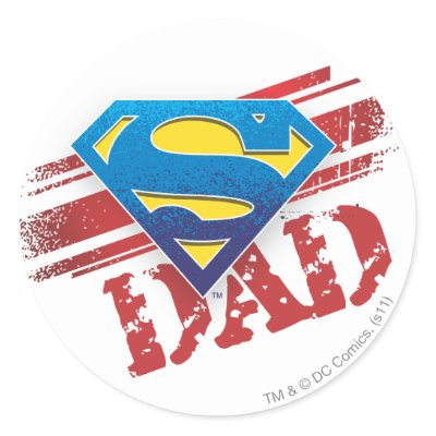 Super Dad Stripes stickers