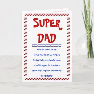 SUPER DAD, SUPER KID card