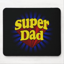 Super Dad, Superhero Red/Yellow/Blue Mouse Pads
