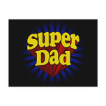 Super Dad, Superhero Red/Yellow/Blue Post Card
