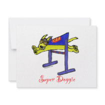 Super Doggie Jump invitations