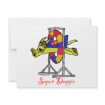 Super Doggie Tire Jump invitations
