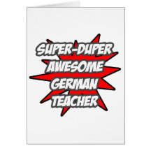 Super Duper Awesome German Teacher Greeting Cards