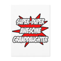 Super Duper Awesome Granddaughter Post Cards
