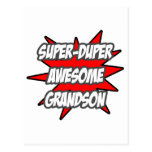 Super Duper Awesome Grandson Post Card
