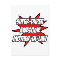 Super Duper Awesome Mother-In-Law postcards