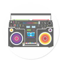 Super Funky Super Colorful Round Sticker
