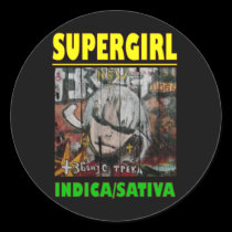 SUPER GIRL INDICA SATIVA stickers