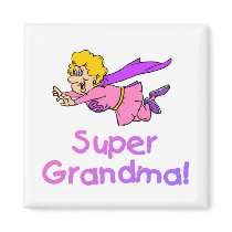 Super Grandma (Flying) magnets by TeeZazzle Super Grandma (Flying) magnets