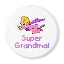 Super Grandma (Flying) magnets by TeeZazzle Super Grandma (Flying) magnets