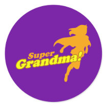 Super Grandma Grandmother Grandparent's Day stickers