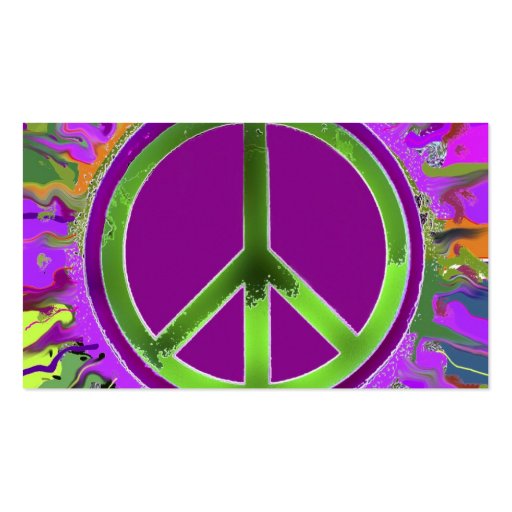 SUPER Groovy Peace Sign Business Cards (back side)